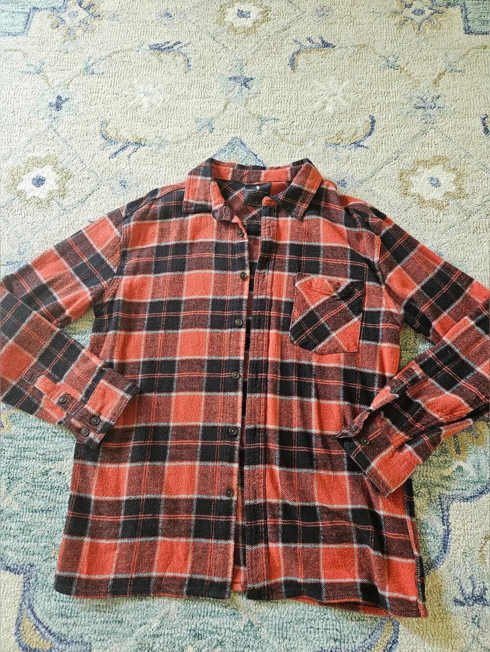 Junk Food Clothing Mens Button Down Flannel Shirt M